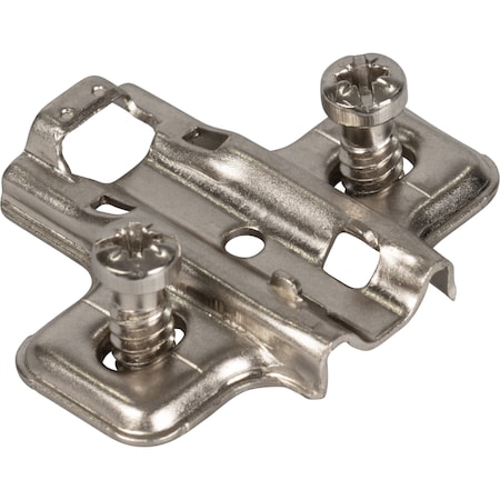 Hardware Resources Standard Duty 2mm Non-Cam Adj Steel Plate w/Euro Screws for 700,725,900 and 1750 Series Euro Hinges 600.0119.05